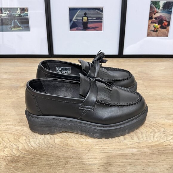 Dr Martens Vegan Adrian Felix Platform Tassel Loafers - Picture 3 of 4